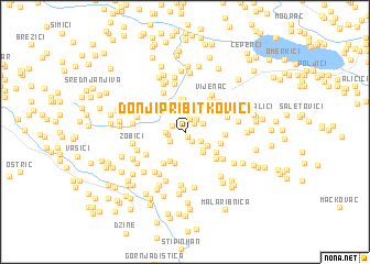 map of Donji Pribitkovići