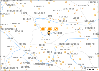 map of Donji Ruži°i