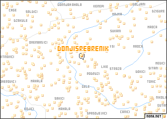 map of Donji Srebrenik