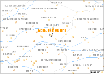 map of Donji Sređani