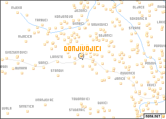 map of Donji Vojići