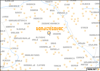 map of Donji Žegovac