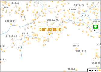 map of Donji Zovik