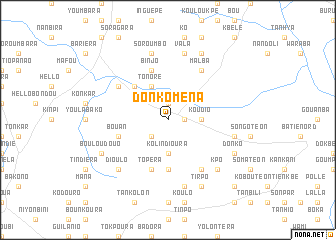 map of Donkoména