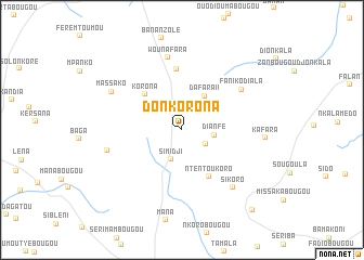 map of Donkorona