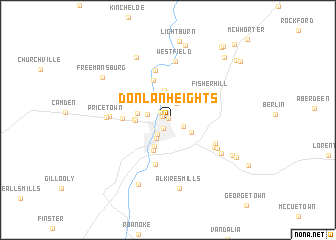 map of Donlan Heights