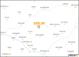 map of Donlan