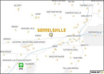 map of Donnelsville