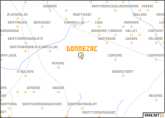 map of Donnezac