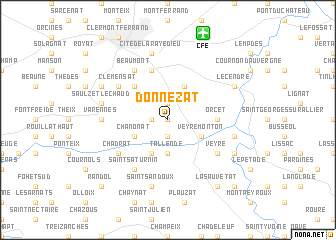 map of Donnezat