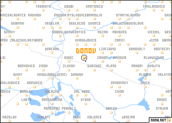 map of Doňov