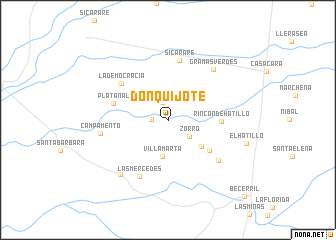 map of Don Quijote