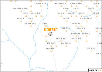 map of Donsin