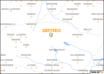 map of Dontreix