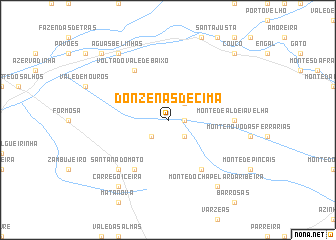 map of Donzenas de Cima