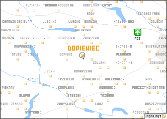 map of Dopiewiec