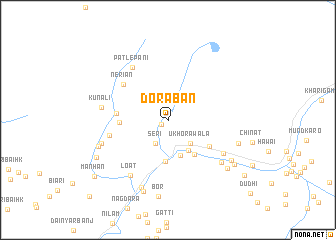 map of Dorābān