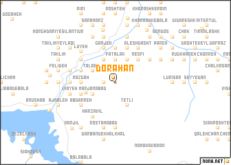 map of Dorāhān