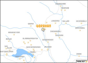 map of Dorāhān