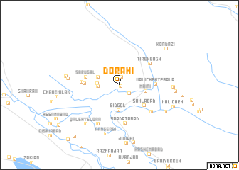 map of Dorāhī