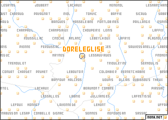 map of Dore-lʼÉglise