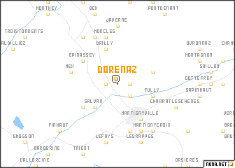 map of Dorénaz