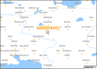 map of Doroškeviči