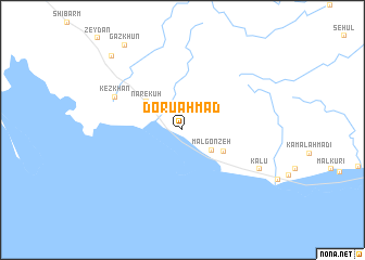 map of Dorū Aḩmad
