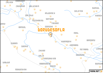 map of Dorūd-e Soflá