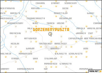 map of Dörzeménypuszta