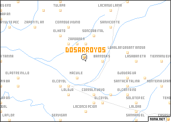 map of Dos Arroyos