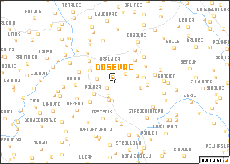 map of Doševac