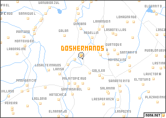 map of Dos Hermanos