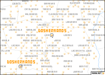 map of Dos Hermanos