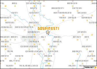 map of Dospineşti