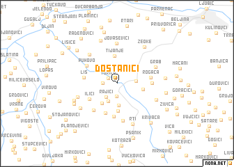 map of Dostanići