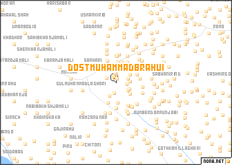 map of Dost Muhammad Brāhui