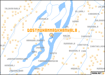 map of Dost Muhammad Khānwāla