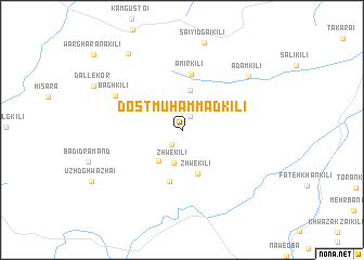 map of Dost Muhammad Kili