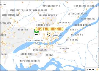 map of Dost Muhammad