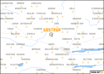 map of Døstrup