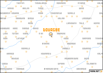 map of Douagbé
