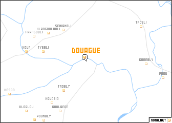 map of Douagué