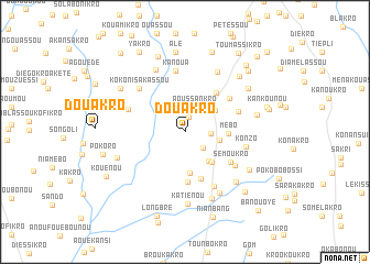 map of Douakro