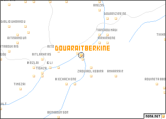 map of Douar Aït Berkine