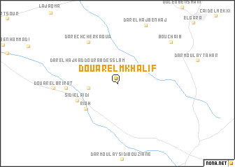 map of Douar el Mkhalif