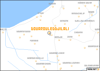 map of Douar Ouled Djilali