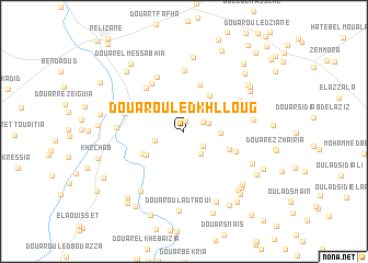 map of Douar Ouled KhʼLloug
