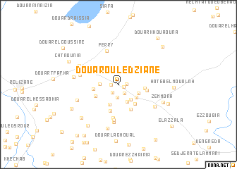 map of Douar Ouled Ziane