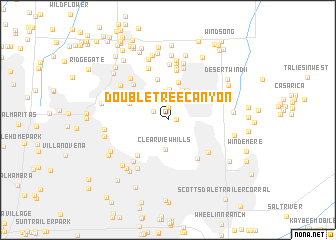 map of Doubletree Canyon